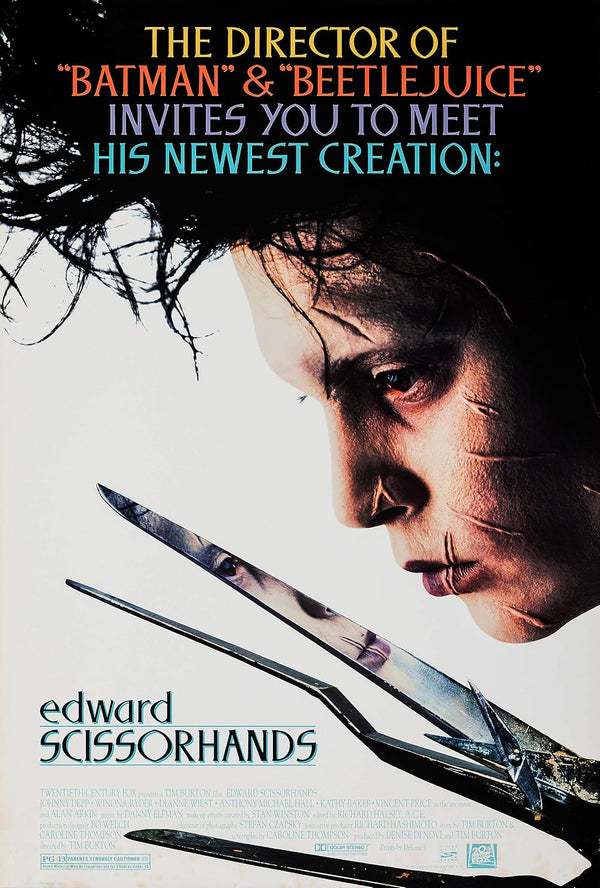 Edward Scissorhands Movie Poster - Tim Burton Classic Film Art Movie Poster | Film Wall Art Print