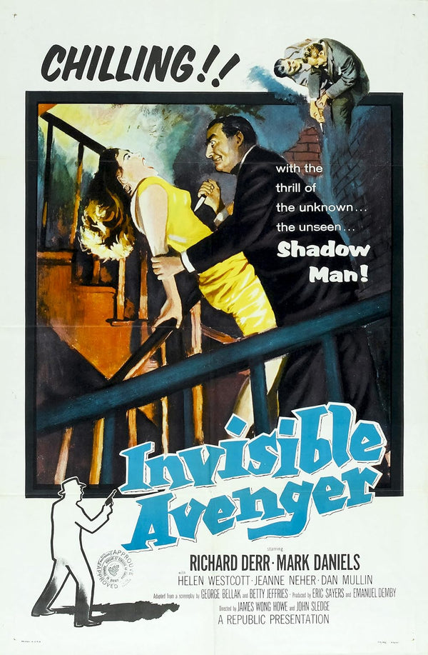 Invisible Avenger (1958) – Action Crime Drama Classic Movie Poster | Film Wall Art Print