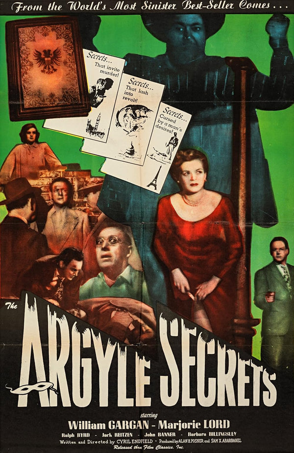 Argyle Secrets (1948) – Drama, Film-Noir Mystery Thriller Movie Poster | Film Wall Art Print