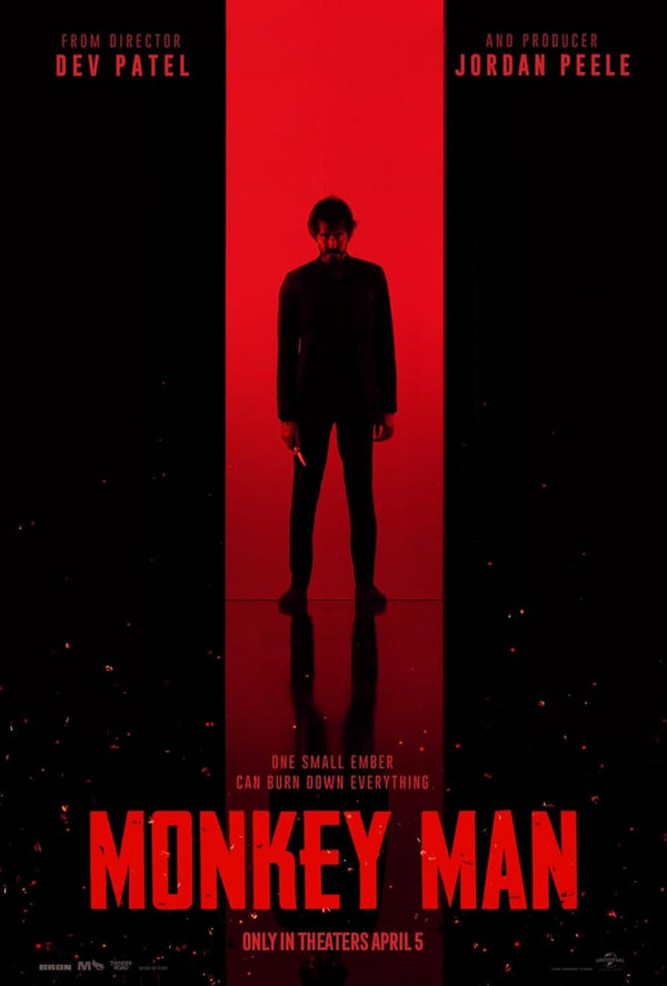 Monkey Man 2024: Action, Crime, Thriller Movie Poster Movie Poster | Film Wall Art Print