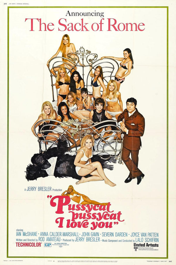 Pussycat Pussycat I Love You (1970) - Classic Comedy Film Movie Poster | Film Wall Art Print