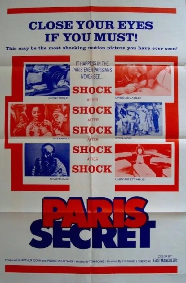 Paris Secret (1965) - Rare Documentary Footage of 1960s Paris Movie Poster | Film Wall Art Print