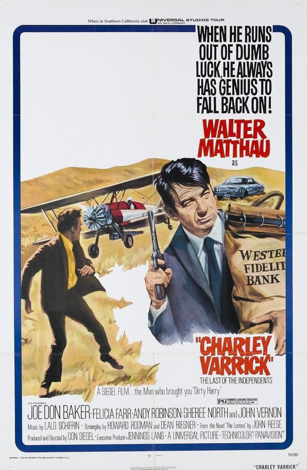 Charley Varrick (1973) - Crime Thriller Movie Poster Movie Poster | Film Wall Art Print
