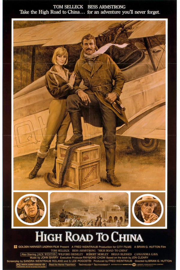 High Road to China (1983) Movie Poster – Adventure, Drama, Romance Movie Poster | Film Wall Art Print