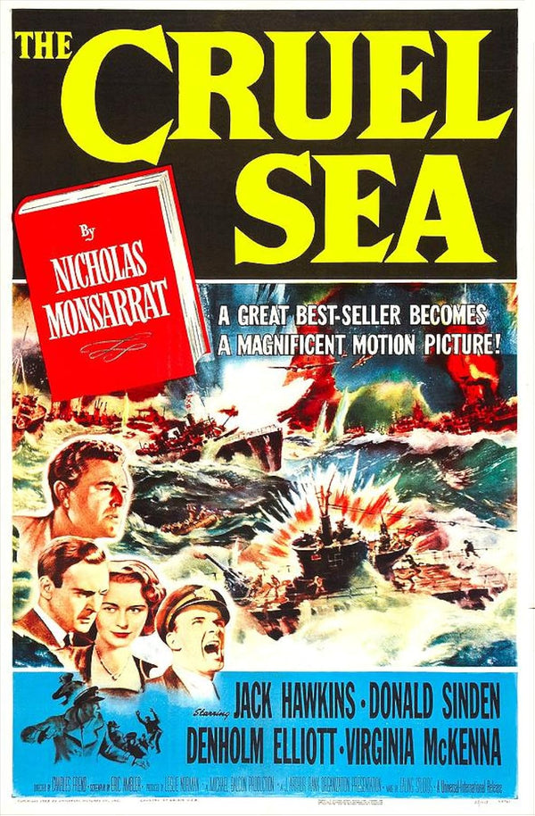 Cruel Sea (1953) - Classic Drama & War Film Movie Poster | Film Wall Art Print