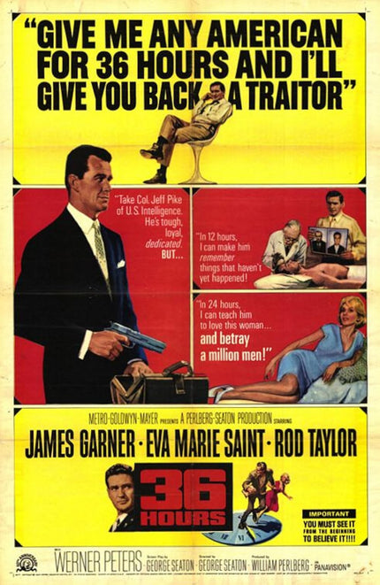 36 Hours (1964) – Classic Thriller War Poster Movie Poster | Film Wall Art Print