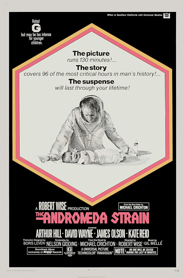 Andromeda Strain (1971) - Classic Mystery Sci-Fi Thriller Poster Movie Poster | Film Wall Art Print