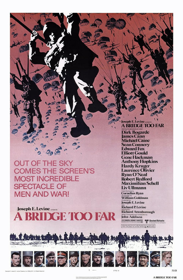 Bridge Too Far (1977) – Drama, History, War Movie Poster Movie Poster | Film Wall Art Print