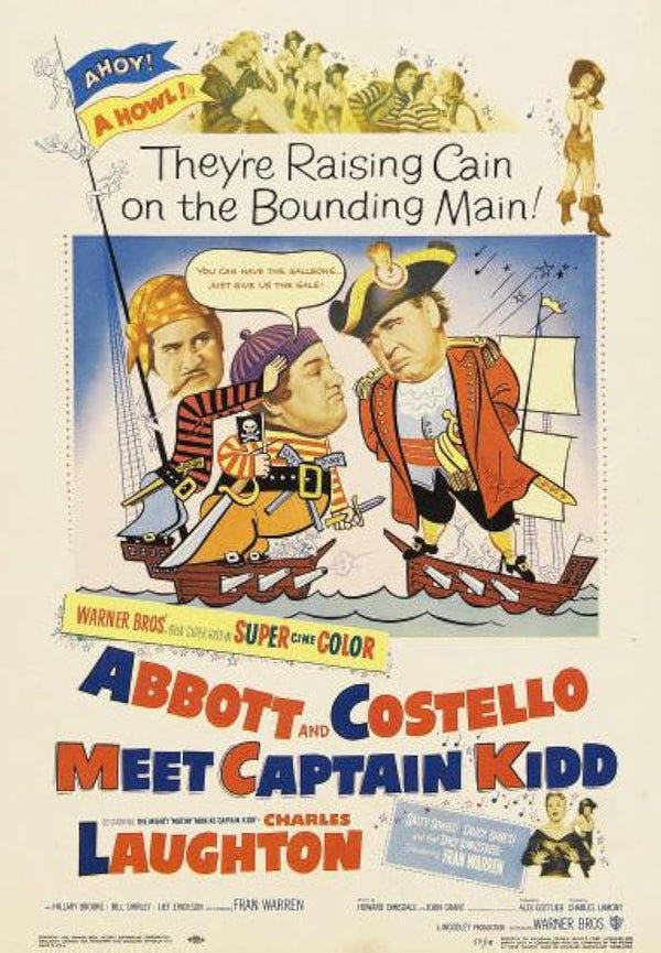 Abbott and Costello Meet Captain Kidd Adventure Comedy Musical Movie Poster | Film Wall Art Print