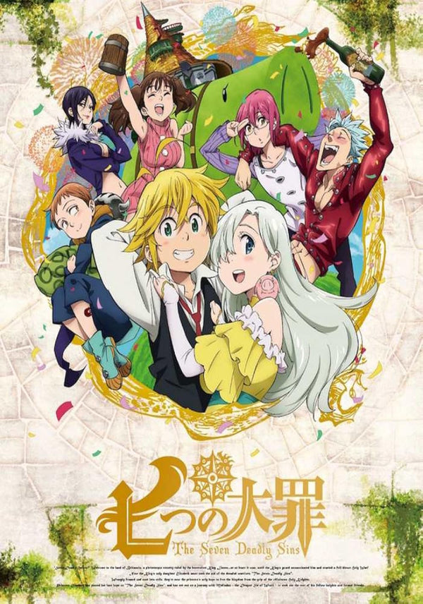 Seven Deadly Sins: Epic Animation Action & Adventure Series Movie Poster | Film Wall Art Print