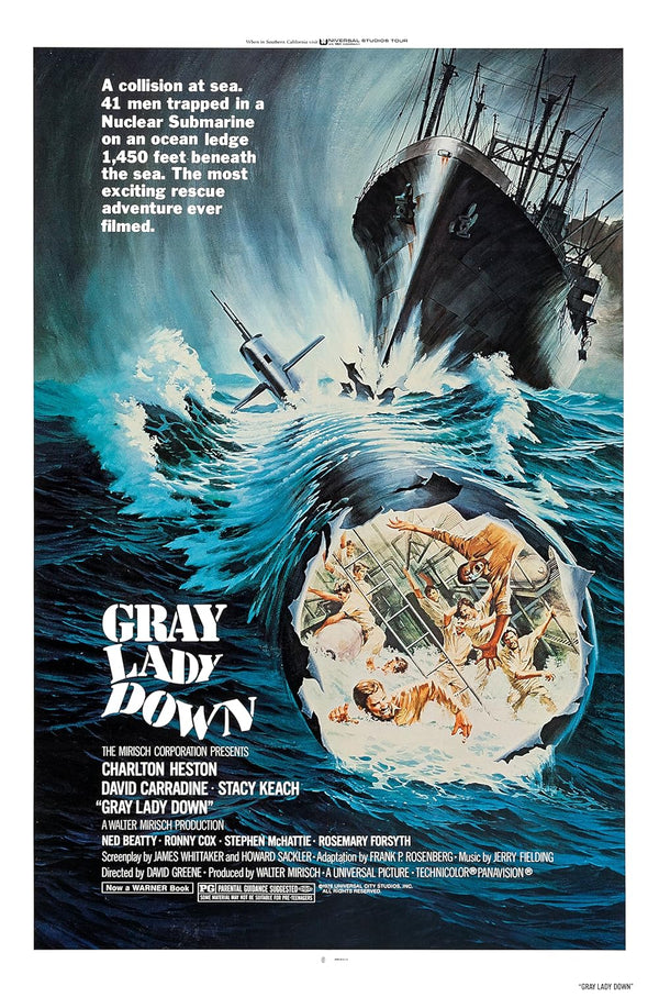 Gray Lady Down (1978) - Adventure Drama History Movie Poster Movie Poster | Film Wall Art Print