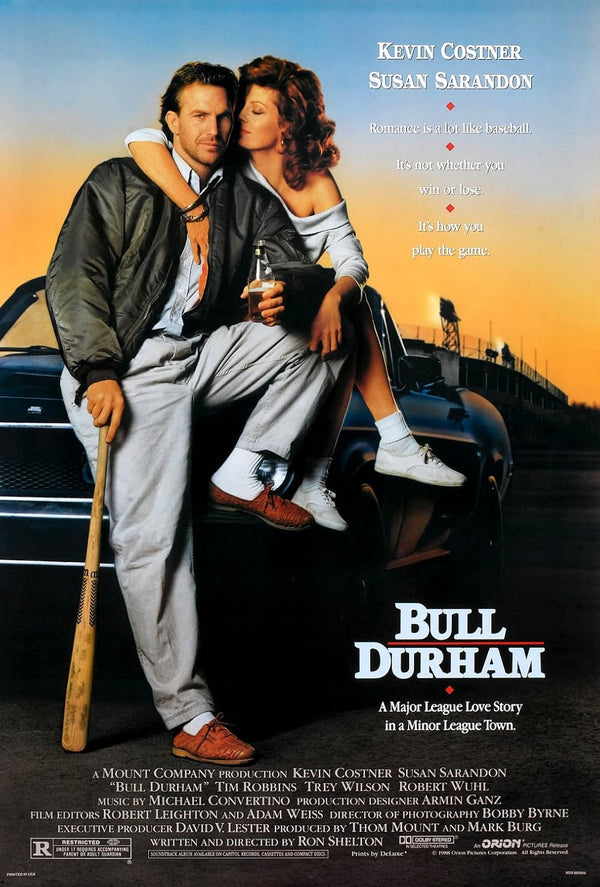 Bull Durham Movie Poster - Classic Baseball Comedy Film Art Movie Poster | Film Wall Art Print