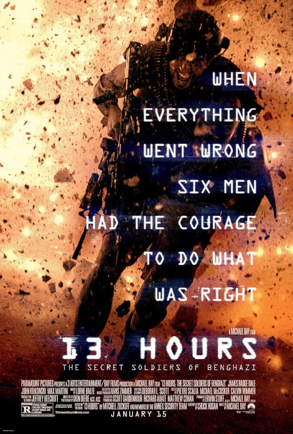 13 Hours (2016) Movie Poster – Action Drama History Thriller Movie Poster | Film Wall Art Print