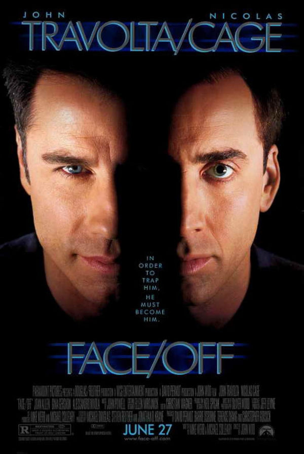 Face/Off Movie Poster - John Travolta Nicolas Cage Action Thriller Movie Poster | Film Wall Art Print