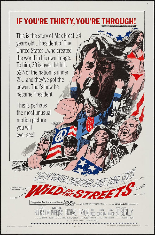 Wild in the Streets (1968) - Comedy, Drama, Music Movie Poster Movie Poster | Film Wall Art Print