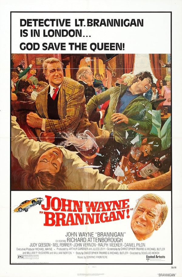 Brannigan (1975) - Action Comedy Crime Movie Poster Movie Poster | Film Wall Art Print