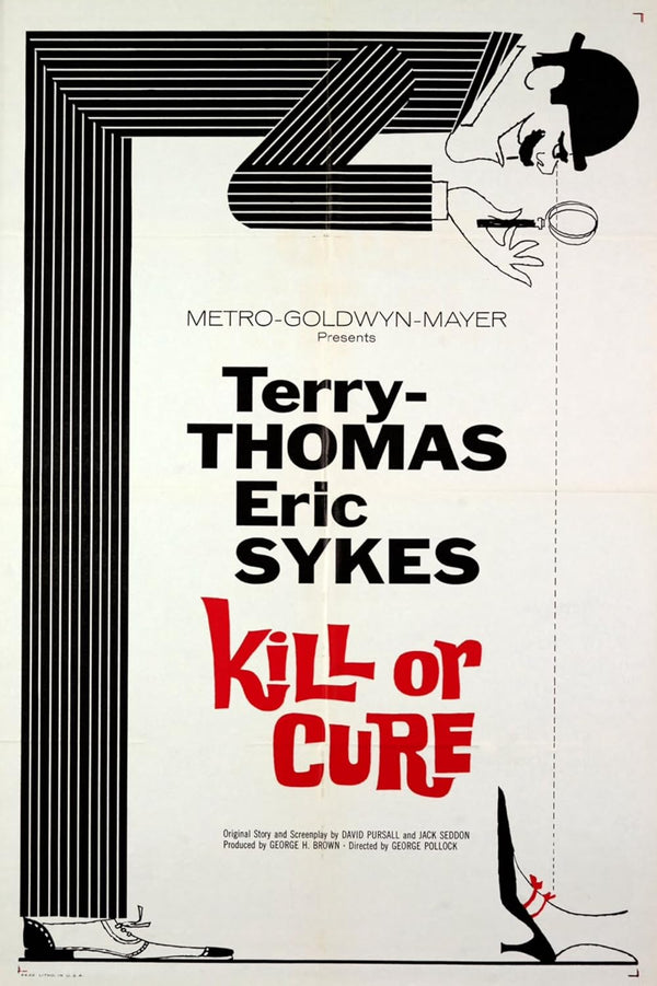 Kill or Cure (1962) - Hilarious Crime Comedy Mystery Movie Poster | Film Wall Art Print