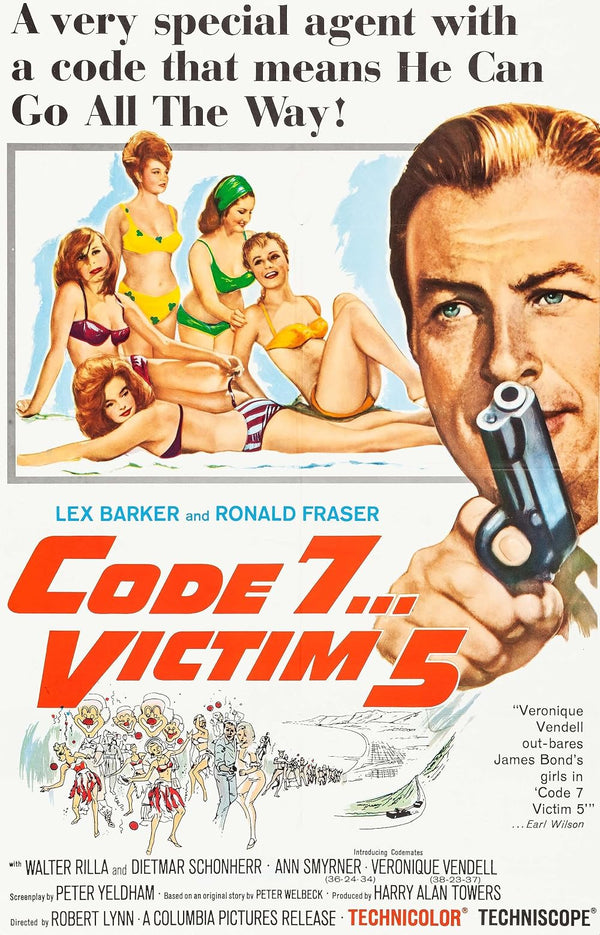Code Seven Victim Five (1964) - Action Adventure Crime Movie Poster Movie Poster | Film Wall Art Print