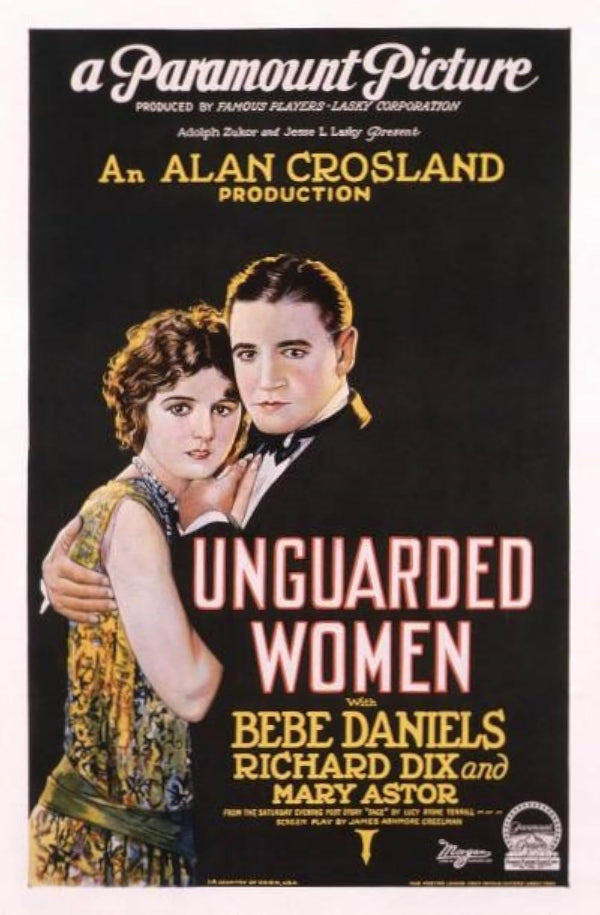 Unguarded Woman (1924) Silent Era Classic Drama Film Movie Poster | Film Wall Art Print