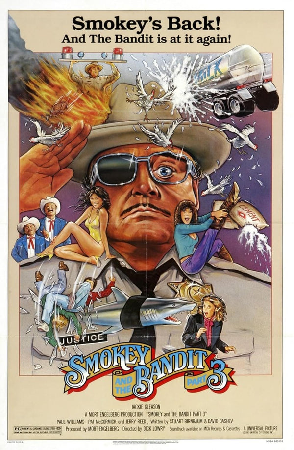 Smokey and the Bandit 3 (1983) - Action Comedy Crime Movie Poster Movie Poster | Film Wall Art Print