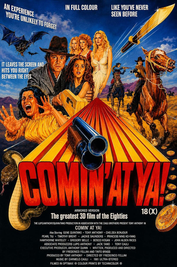 Comin' At Ya! (1981) – Drama Western Movie Poster Movie Poster | Film Wall Art Print