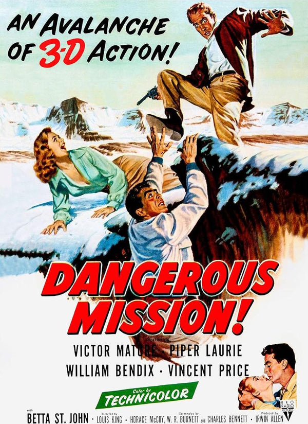 Dangerous Mission (1954) – Classic Action-Crime Film-Noir Poster Movie Poster | Film Wall Art Print