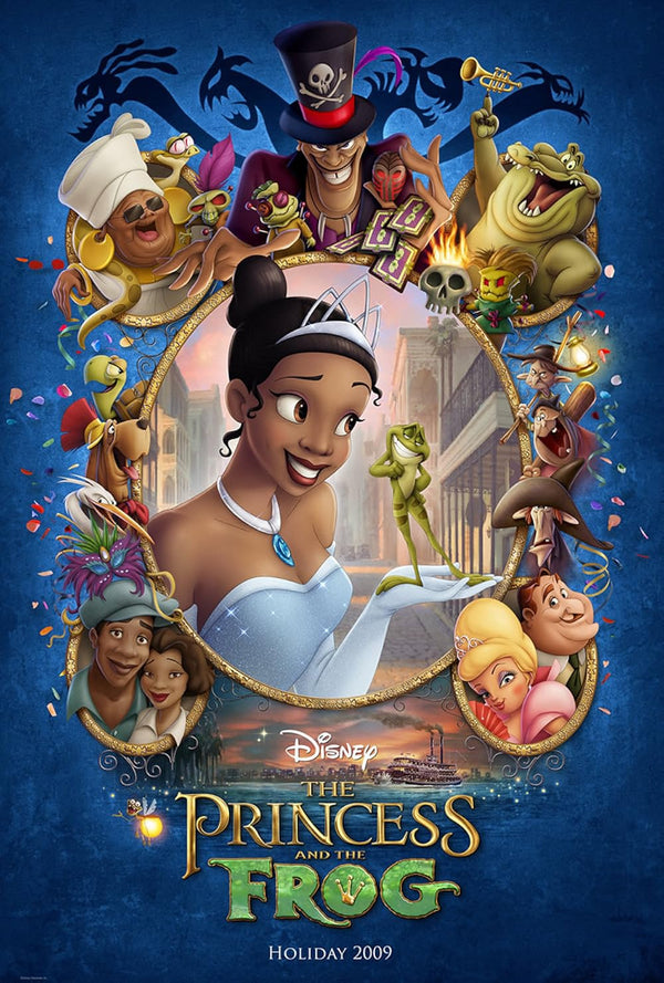 Princess and the Frog (2009) - Animated Adventure Comedy Movie Poster | Film Wall Art Print
