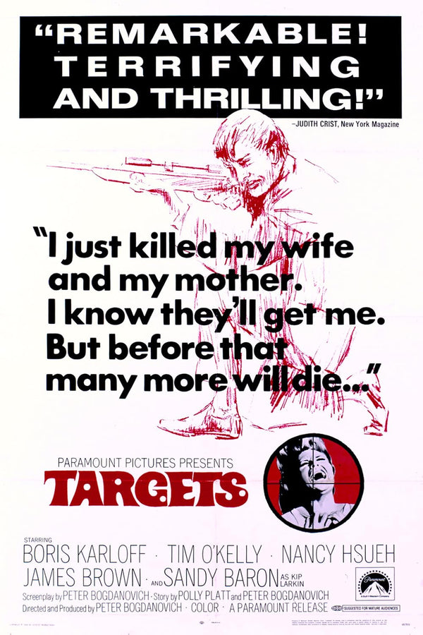 Targets (1968) Movie Poster – Crime Thriller Drama Classic Movie Poster | Film Wall Art Print