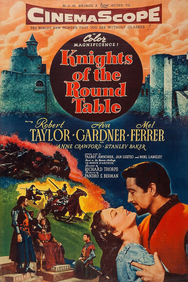 Knights of the Round Table (1953) - Classic Action Adventure Drama Movie Poster | Film Wall Art Print