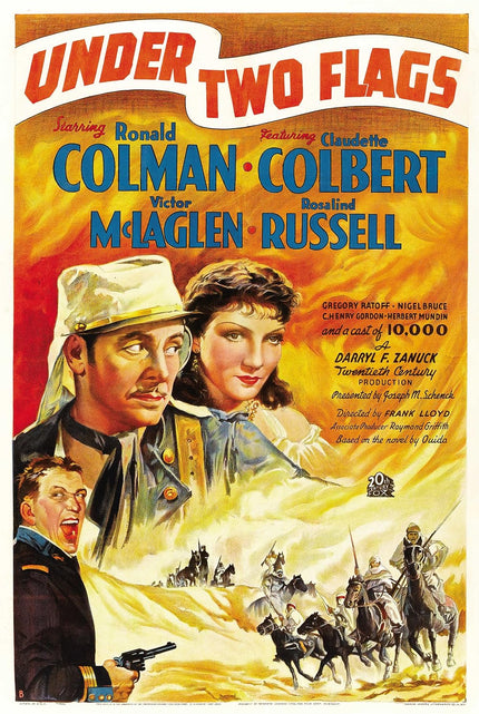 Under Two Flags (1936) Adventure Movie Poster | Classic Film Movie Poster | Film Wall Art Print