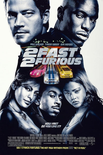 2 Fast 2 Furious Movie Poster - Paul Walker, Tyrese Gibson Action Film Movie Poster | Film Wall Art Print