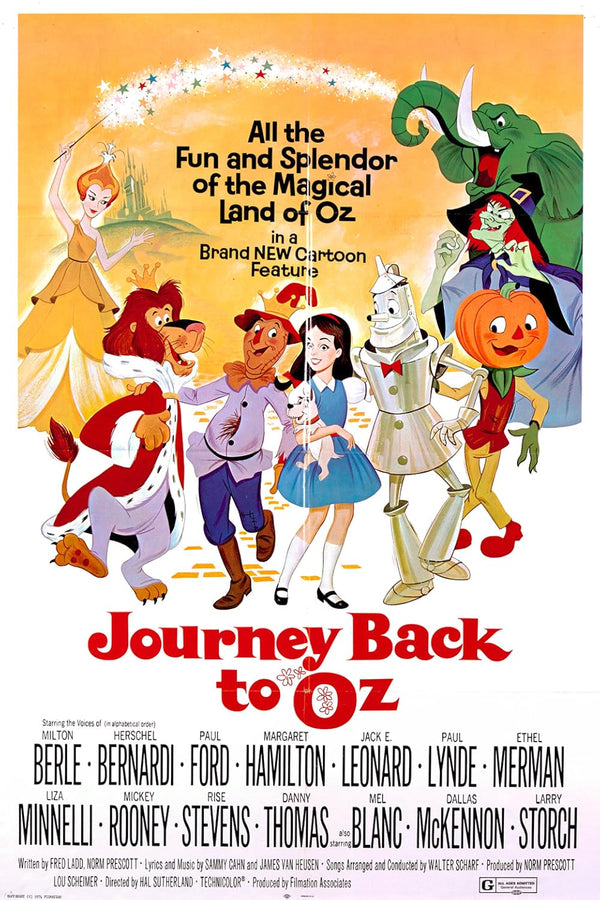 Journey Back to Oz (1972) - Animated Adventure Comedy Movie Poster | Film Wall Art Print