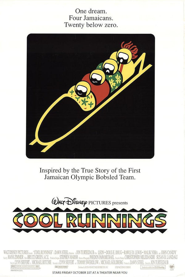 Cool Runnings (1993) - Watch Adventure Comedy Family Movie Online Movie Poster | Film Wall Art Print