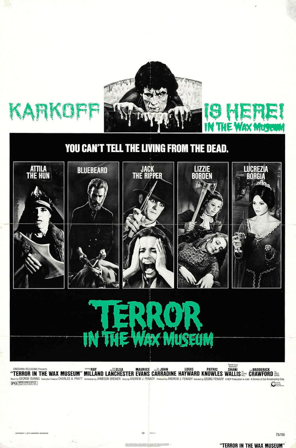 Terror in the Wax Museum (1973) - Horror & Mystery Classic Movie Poster | Film Wall Art Print