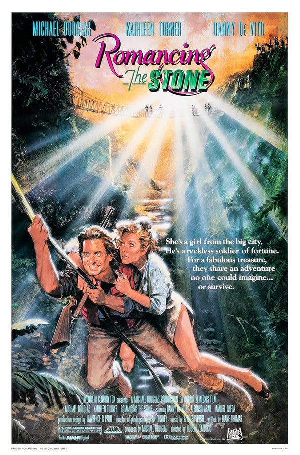 Romancing the Stone (1984) Action Adventure Comedy Movie Poster | Film Wall Art Print