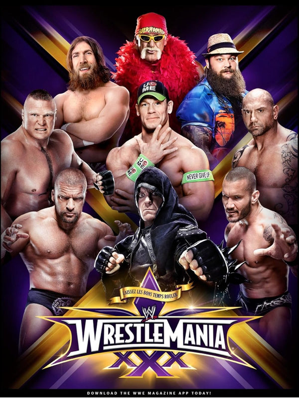 WrestleMania Movie Poster - Official WWE Wrestling Event Artwork Movie Poster | Film Wall Art Print