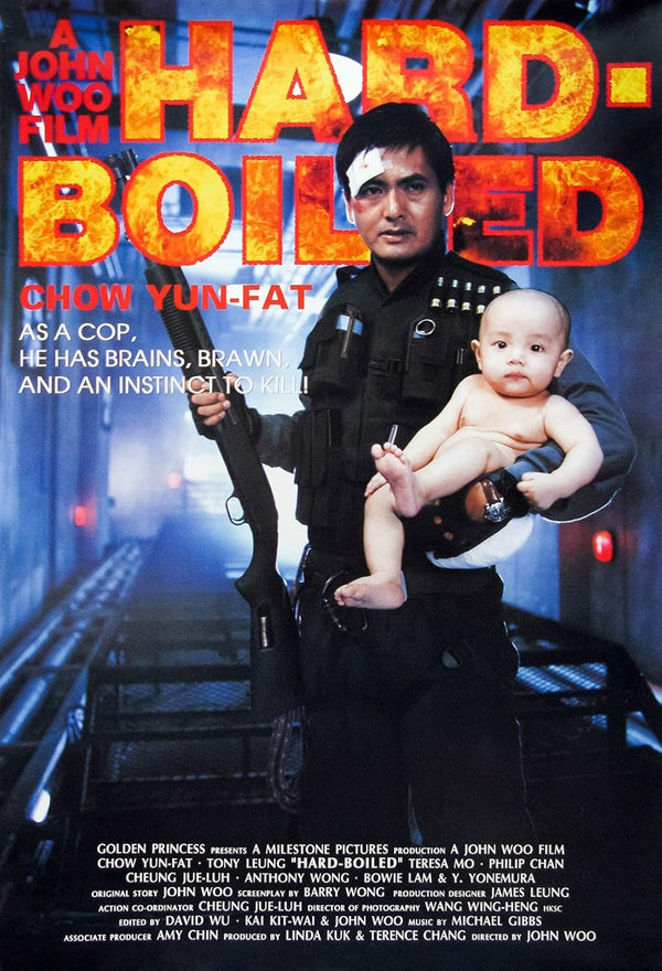 Hard Boiled (1992) - Action Crime Thriller Movie Poster Movie Poster | Film Wall Art Print