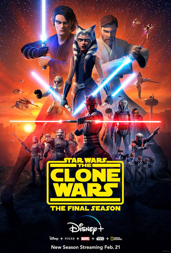 Star Wars: The Clone Wars Poster - Official Series Artwork Movie Poster | Film Wall Art Print