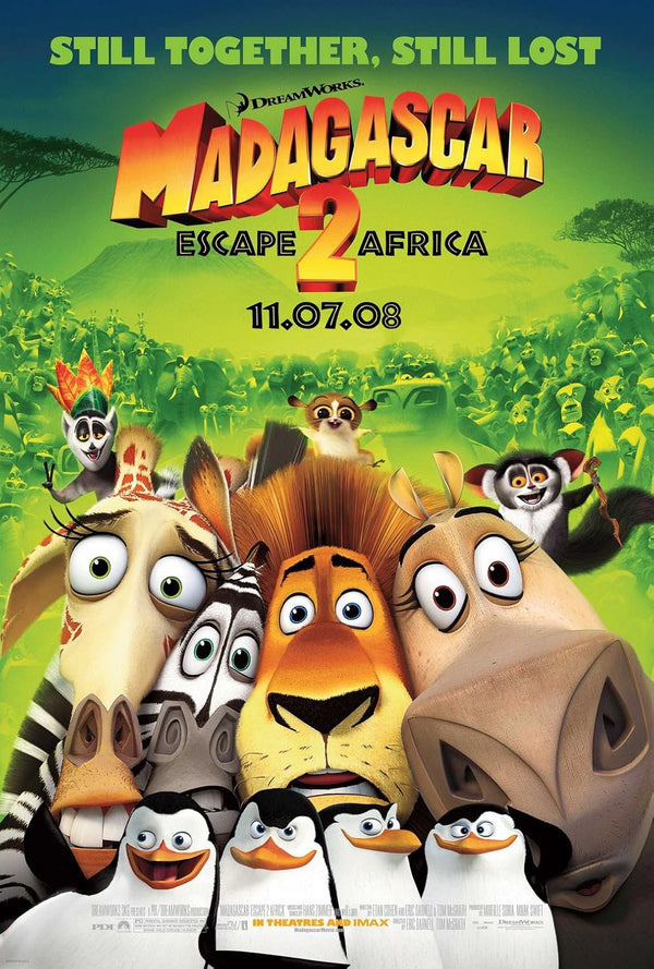 Madagascar: Escape 2 Africa Movie Poster | Animated Adventure Movie Poster | Film Wall Art Print