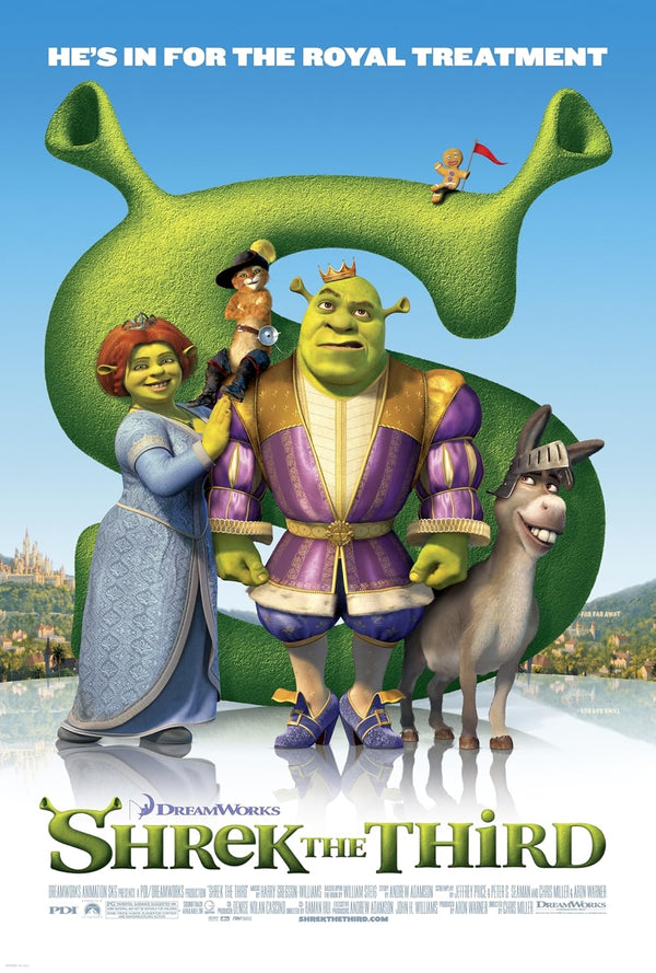 Shrek The Third (2007) - Animated Adventure Comedy Movie Poster Movie Poster | Film Wall Art Print