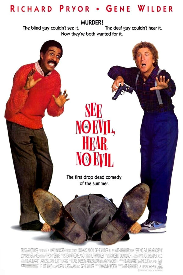 See No Evil (1989) - Hilarious Crime Comedy Poster Movie Poster | Film Wall Art Print