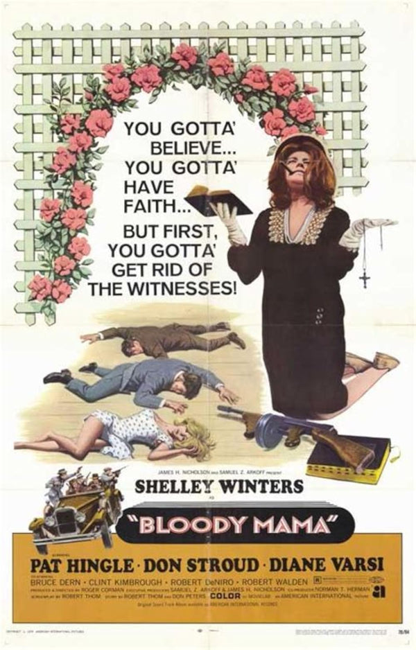 Bloody Mama (1970) Crime Drama Movie Poster – Iconic Crime Drama Movie Poster | Film Wall Art Print