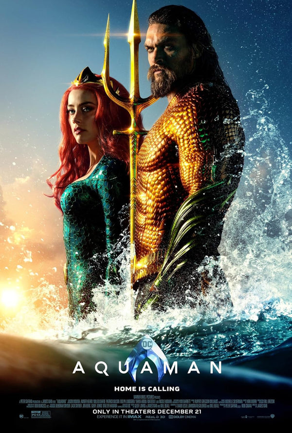 Aquaman (2018) - Epic Action Adventure Fantasy Movie Poster Movie Poster | Film Wall Art Print