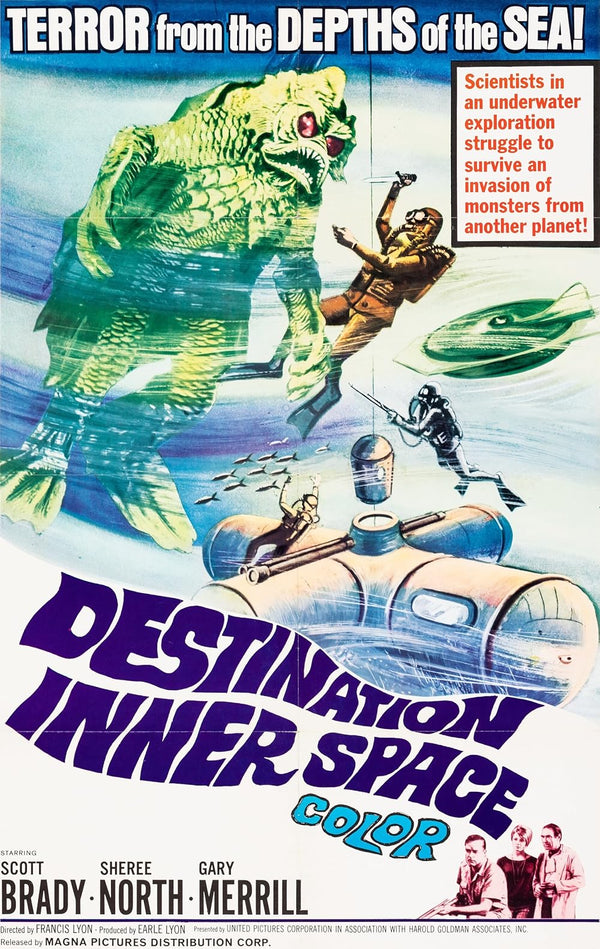 Destination Inner Space (1966) – Sci-Fi Thriller Poster Movie Poster | Film Wall Art Print
