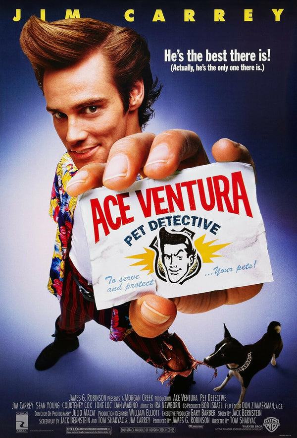 Ace Ventura: Pet Detective Movie Poster - Jim Carrey Classic Movie Poster | Film Wall Art Print