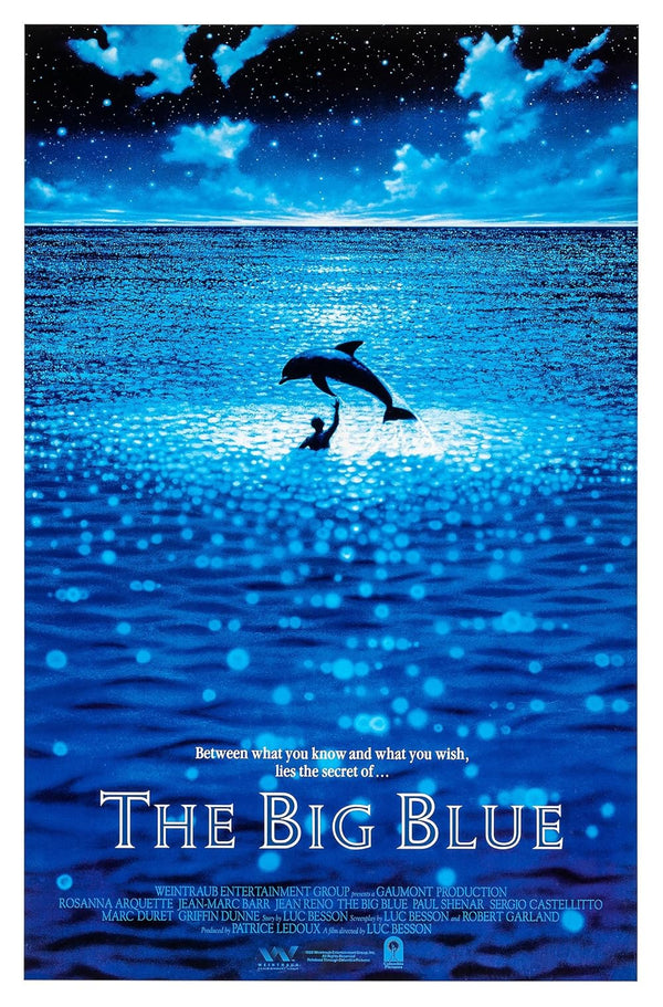 Big Blue (1988) Adventure Drama Sport Movie Poster – Explore the Ocean's Majesty Movie Poster | Film Wall Art Print