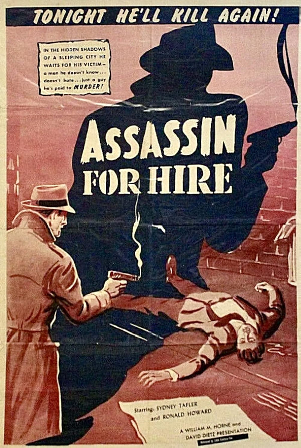 Assassin For Hire (1951) - Classic Crime Mystery Poster Movie Poster | Film Wall Art Print