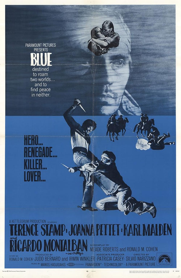 Blue (1968) - Classic Romantic Drama & Western Movie Poster Movie Poster | Film Wall Art Print