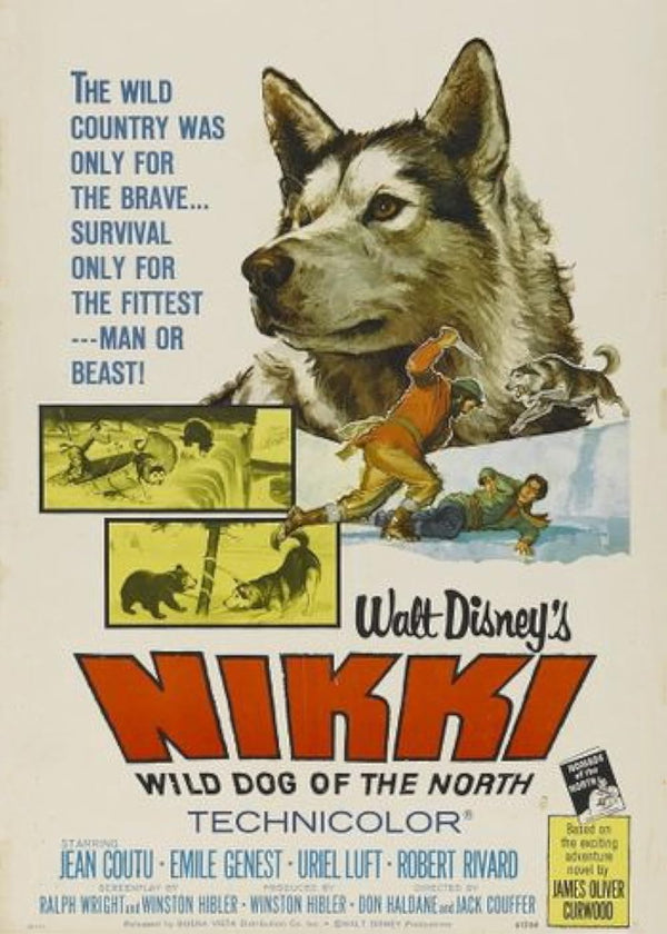 Nikki Wild Dog of the North (1961) Adventure Family Movie Poster Movie Poster | Film Wall Art Print