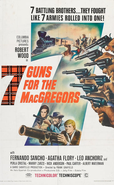 7 Guns For the MacGregors (1966) – Classic Western Drama Poster Movie Poster | Film Wall Art Print